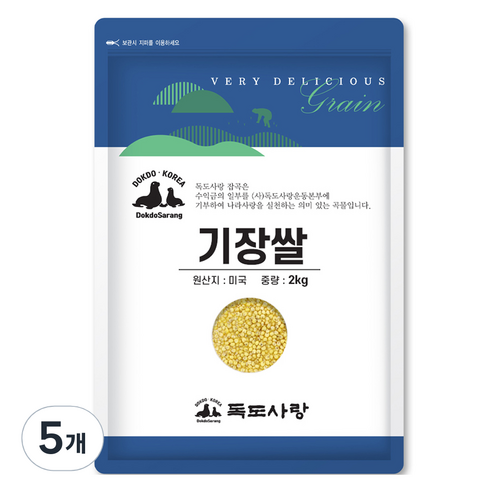 독도사랑 기장쌀, 2kg, 5개