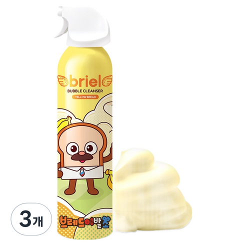 디보트브리엘 옐로우 브레드 버블 바클렌저 바나나향, 200ml, 3개