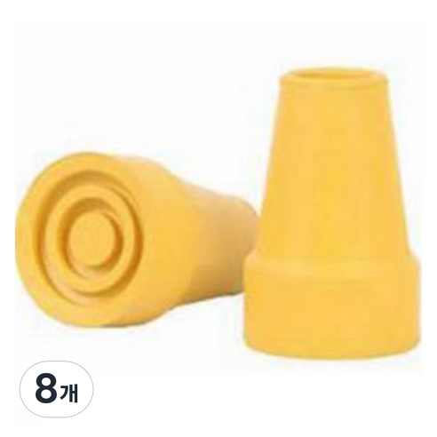 Dr.펠리스제이 목발 지팡이 리필 고무캡 패킹 22mm, E옐로우, 8개