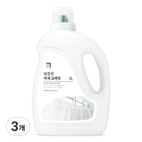 살림백서 딥클린 액체 표백제, 3L, 3개