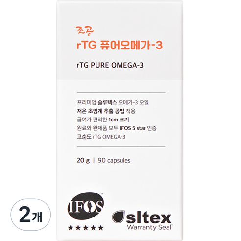 조공 rTG 퓨어 오메가3 반려동물 영양제 20g, 오메가 3, 2개, 면역력 강화