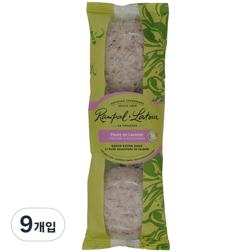 랑팔라투르 사봉롱드 라벤다 플라워 원형비누, 150g, 9개