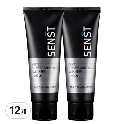 센스트 원스 쉐이빙 앤 폼클렌저 옴므, 12개, 120ml