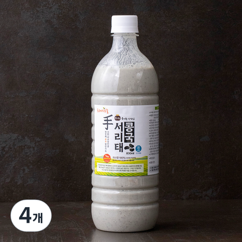 프레시오늘 신선냉장 껍질째 손수 영양가득 진한 윤성순장모님 장단콩 서리태 콩국, 830ml, 4개