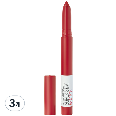 메이블린 뉴욕 슈퍼스테이 립크레용 1.2g, 45 허슬인힐스, 3개