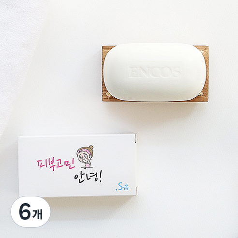 이엔코스 트러블 케어 유황비누 에스솝, 100g, 6개