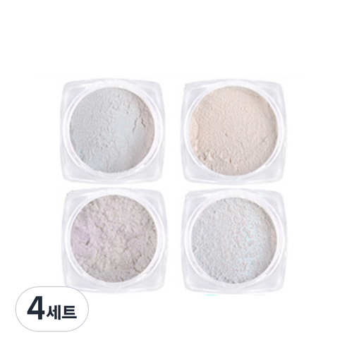 퍼니네일 미러파우더 4종세트, 블루, 그린, 퍼플, 레드, 4세트