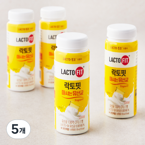 종근당건강 락토핏 마시는 유산균 오리지널, 130ml, 4개입, 5개