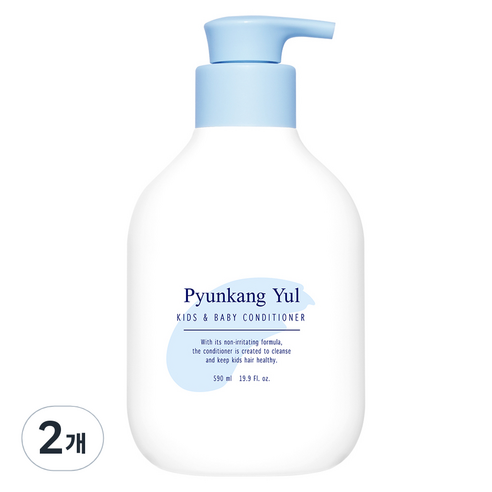 편강율 키즈 앤 베이비 컨디셔너 베이비파우더향, 590ml, 2개