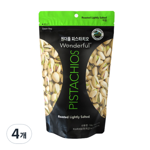 원더풀피스타치오 가염, 150g, 4개