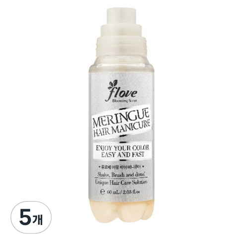 플로베 머랭 헤어 매니큐어 60ml, 크리스탈 클리어, 5개