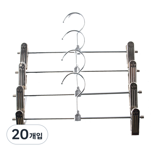 슬림 크롬 바지 걸이, 20개