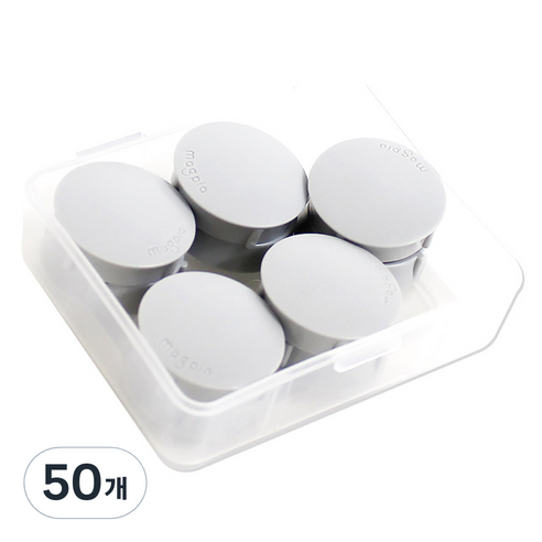 무광 파스텔 자석 중, 회색, 50개