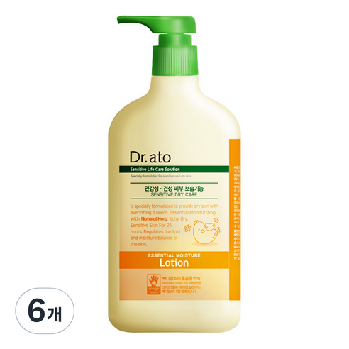 닥터아토 유아용 에센셜 모이스춰 로션, 500ml, 6개