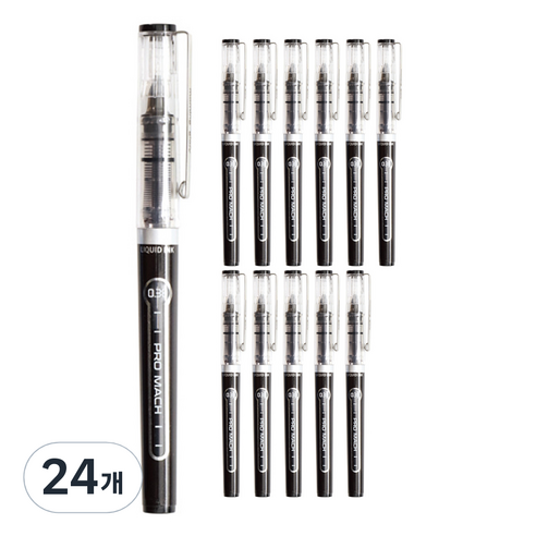 모닝글로리 프로마하펜 0.38mm, 흑, 24개