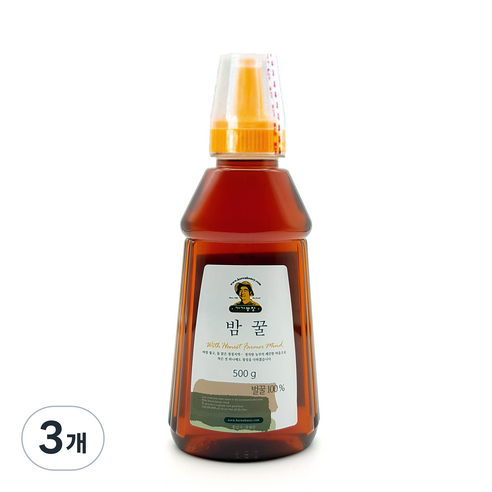 가가농장 밤꿀 튜브, 500g, 3개
