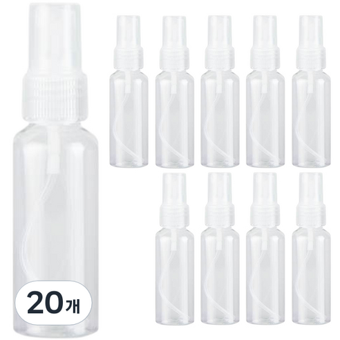 향수 미스트 스프레이 공병 용기 30ml, 투명(캡), 20개