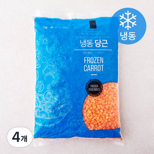 냉동식품 당근 다이스 (냉동), 1kg, 4개