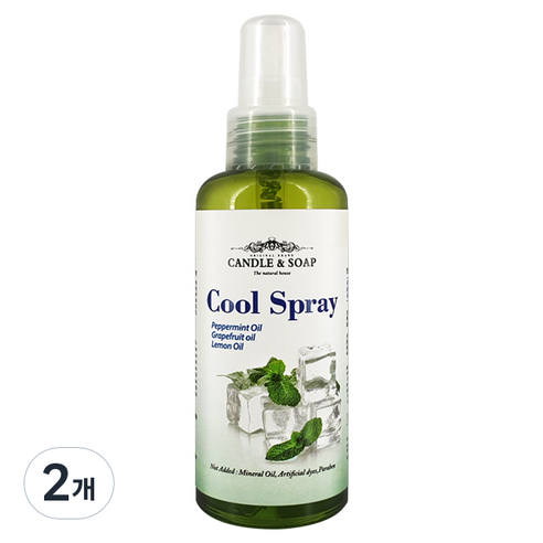 캔들앤솝 피부에 뿌리는 쿨스프레이 바디미스트 페퍼민트향, 150ml, 2개