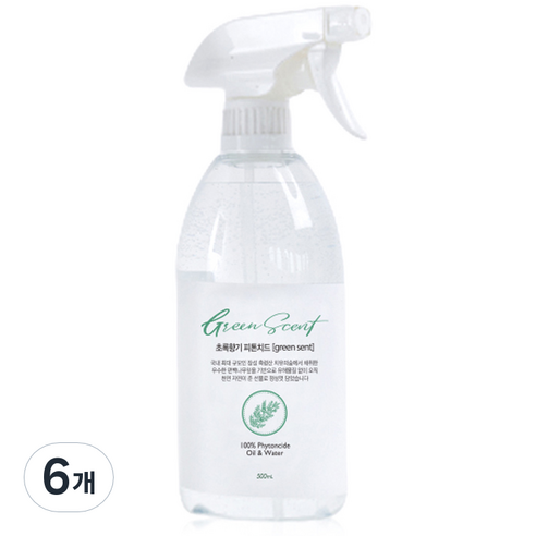 초록향기 피톤치드 스프레이, 500ml, 6개
