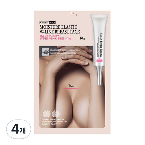 아가시 수분 촉촉 탄력 가슴팩 20g, 2개입, 4개