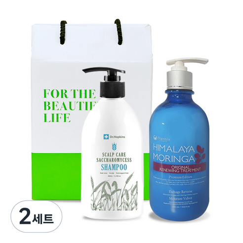닥터홉킨스 샴푸 500ml + 포고니아 모링가 리뉴잉 트리트먼트 500ml 선물세트, 2세트