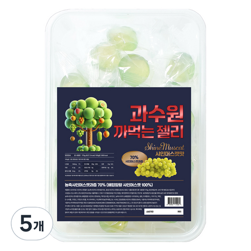 과수원 까먹는 젤리 샤인머스켓맛, 170g, 5개