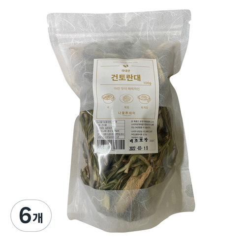 나물투데이 국내산 건토란대, 100g, 6개