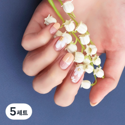 넬로 팔레트 젤 네일 스티커, 샹들리에, 5세트