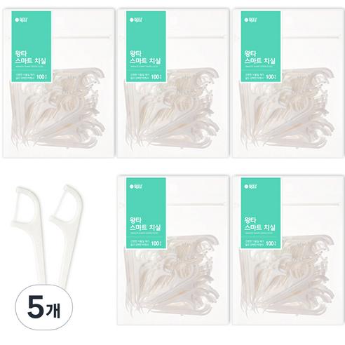 왕타 스마트 치실, 5개, 500개입