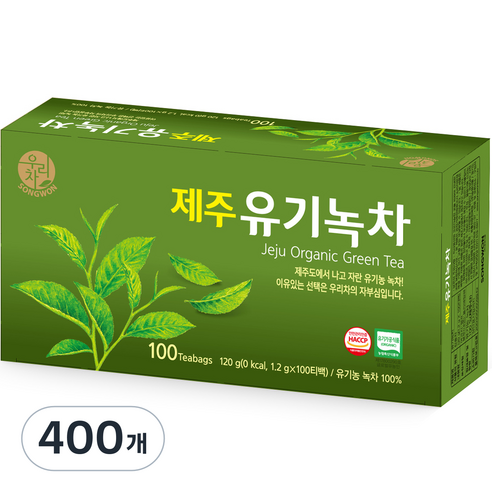우리차 제주 유기녹차, 1.2g, 100개입, 4개