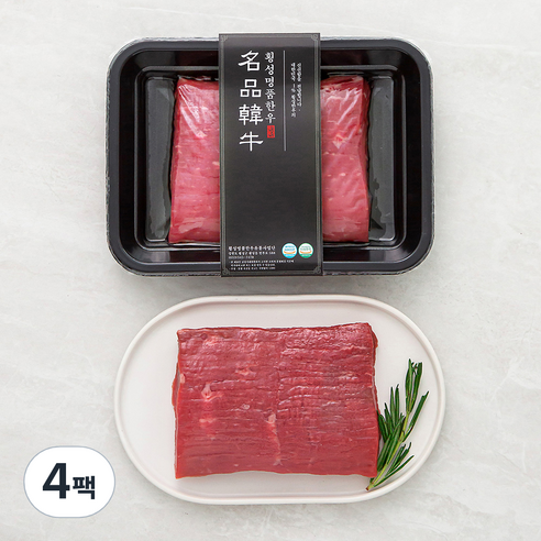 횡성한우 홍두깨 1등급 장조림용 (냉장), 300g, 4팩