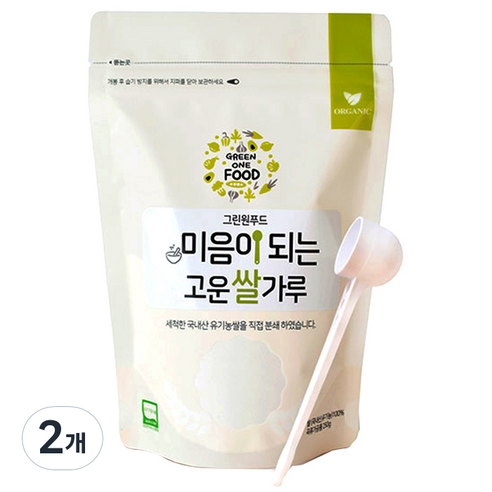 그린원푸드 미음이되는 고운쌀가루, 250g, 2개