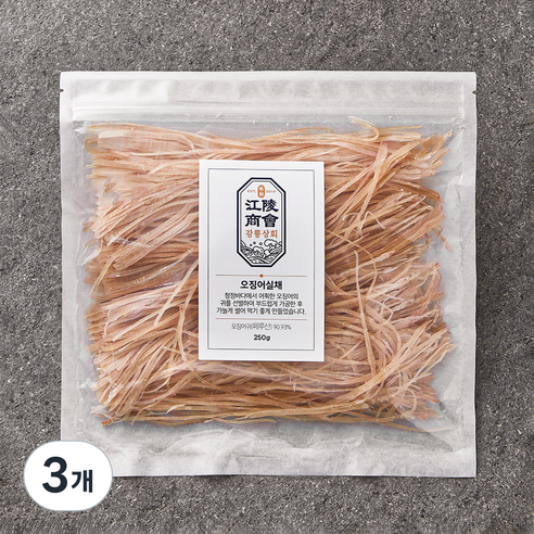 강릉상회 오징어실채, 250g, 3개