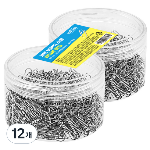 코멧 베이직 스틸 페이퍼 클립, 500개입, 12개