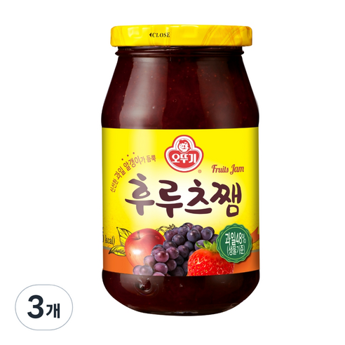 오뚜기 후르츠쨈, 850g, 3개