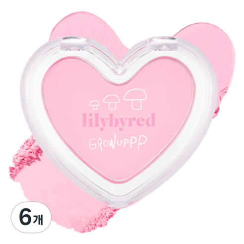 릴리바이레드 그로우 업 컬렉션 러브빔 블러 치크 4g, 07 #딸기블러, 6개