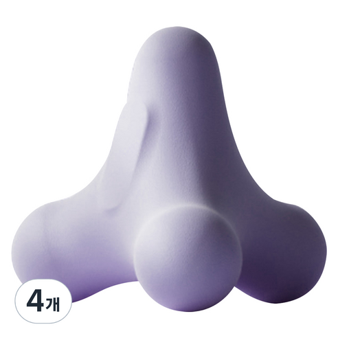 ACDI 다목적 스트레칭 사각 파스텔 마사지볼, 4개, 퍼플