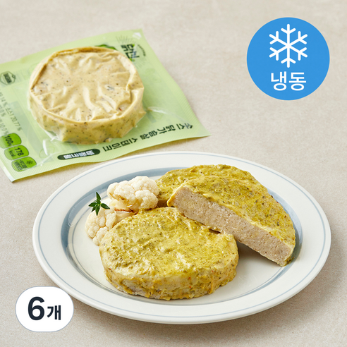 닭신 소스 닭가슴살 스테이크 바질크림 (냉동), 100g, 6개