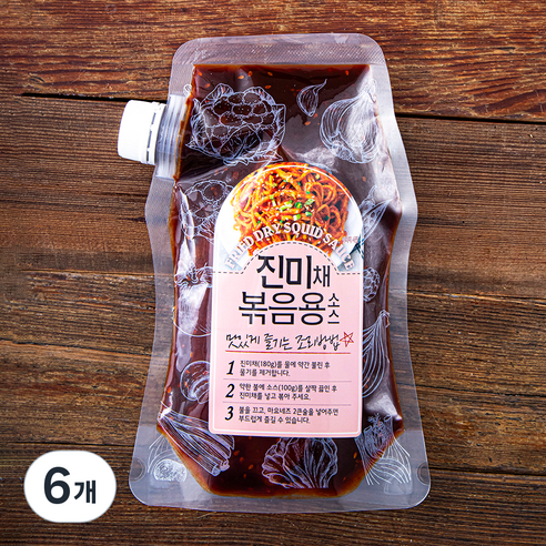 주비푸드 진미채 볶음용 소스, 500g, 6개