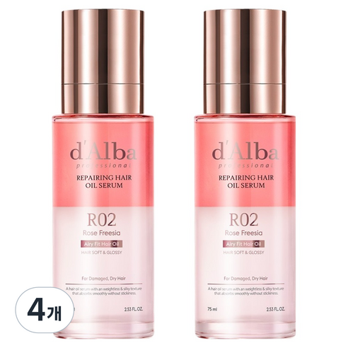 달바 프로페셔널 리페어링 헤어 오일 세럼, 4개, 75ml