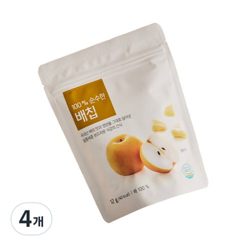 올가홀푸드 유아용 100% 순수한 배칩 12g, 4개