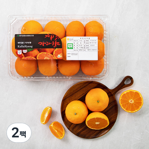 GAP 인증 당도선별 카라향, 1.5kg, 2팩
