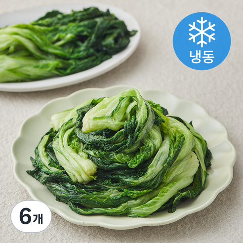 나물투데이 국내산 데친 얼갈이 (냉동), 6개, 1kg