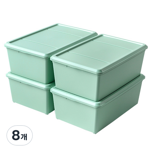아이리스 쁘띠 컬러 리빙박스 12L, 파스텔민트, 8개