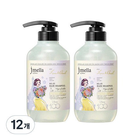 제이멜라 디즈니100 에디션 라임 앤 바질 헤어 샴푸, 12개, 500ml