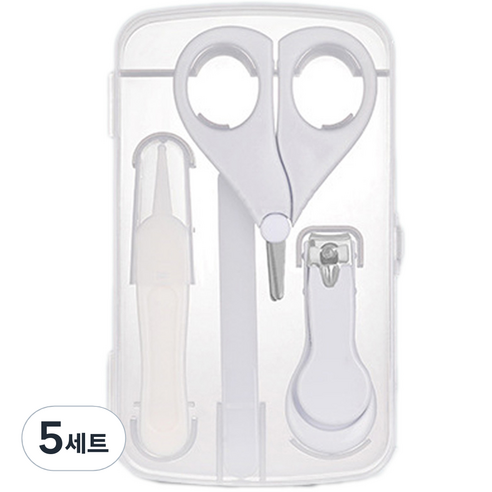 니드잇템 유아용 멀티 손톱깍이 4종 세트, 5세트, 그레이