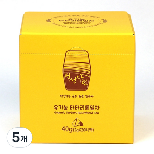 오대산식품 정성다린 유기농 타타리 메밀차 티백, 2g, 20개입, 5개