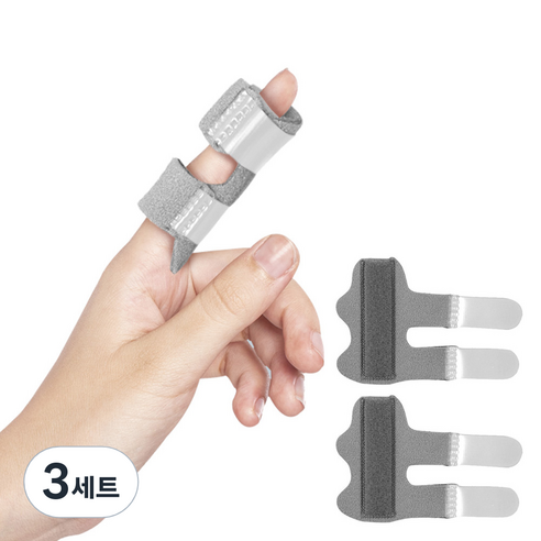 바디큐 닥터스 손가락 고정 보호대 2개입, 3세트, 그레이
