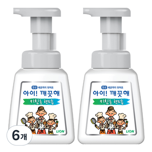 아이깨끗해 키친용 핸드솝, 250ml, 6개
